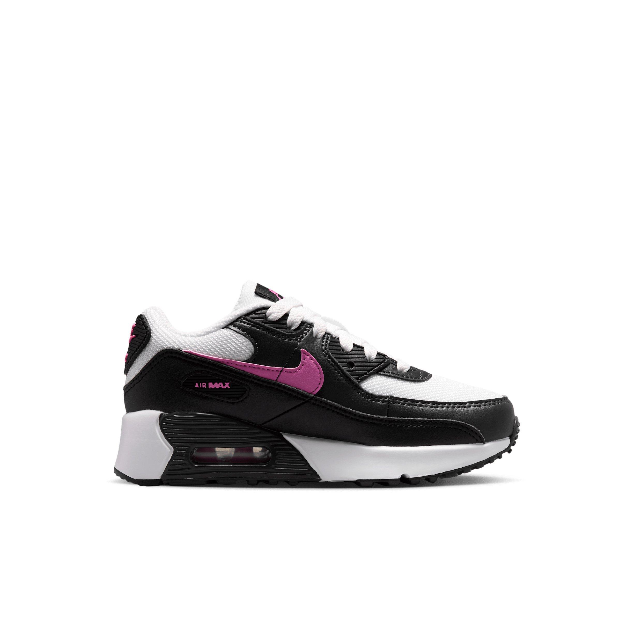 Nike Air Max 90 Mesh "White/Black/Anthracite/Playful Pink" Preschool Girls' Shoe - WHITE/BLACK/ANTHRACITE/PINK